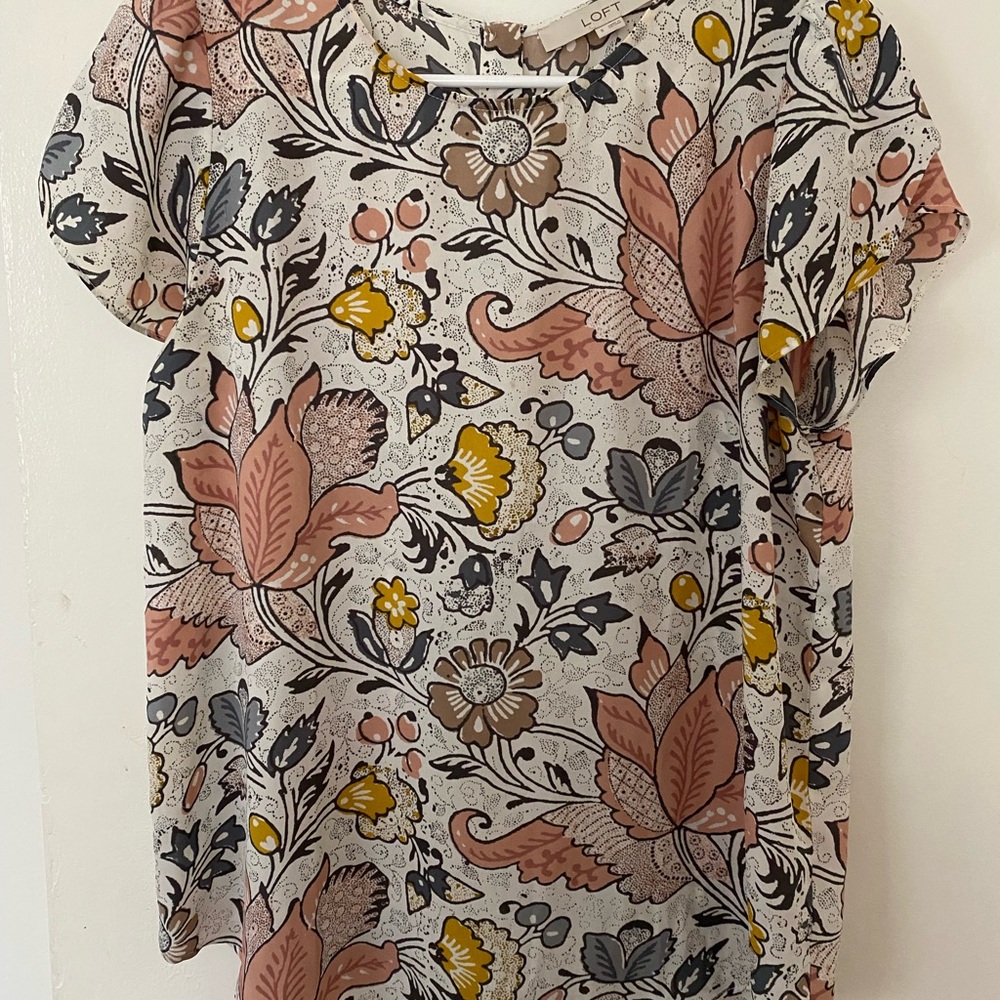 Ann Taylor LOFT Floral Print Women's Top